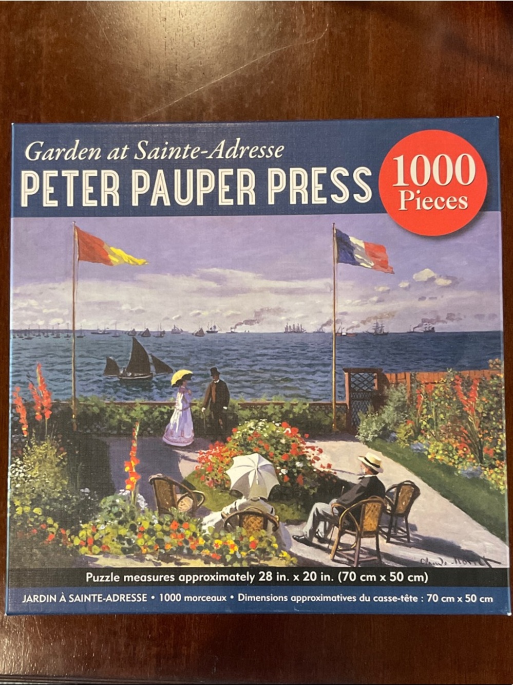 Peter Pauper Press 1000-Piece Puzzle - Garden at Sainte-Adresse (Blue)